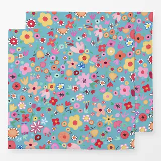 Servietten Ostern Frühling Blumen Blau