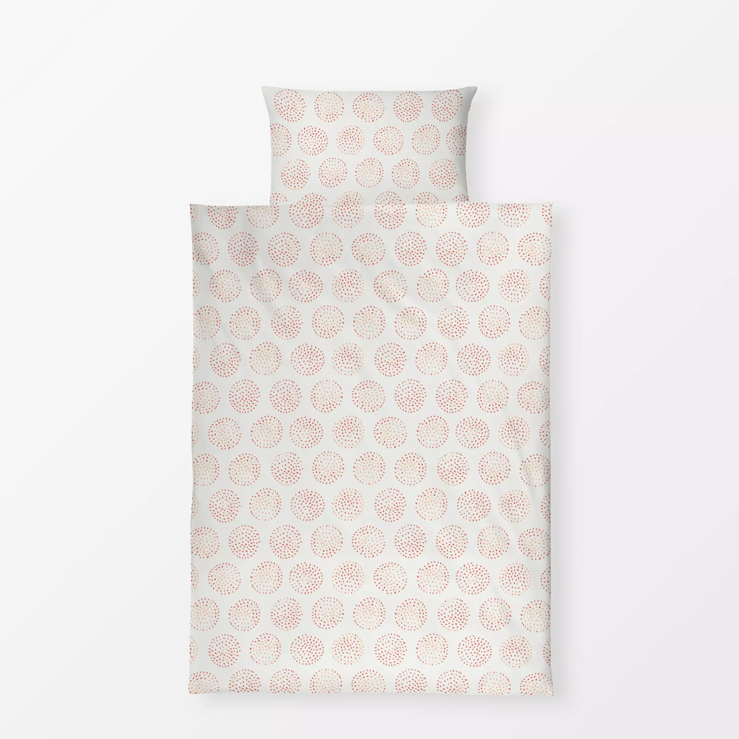 Bettwäsche Erizo de Mar coral - Symbole & Muster - von „Katrin Graff"; Punkte, Meer, Meerestiere, Kreise, maritim, coastal, ...