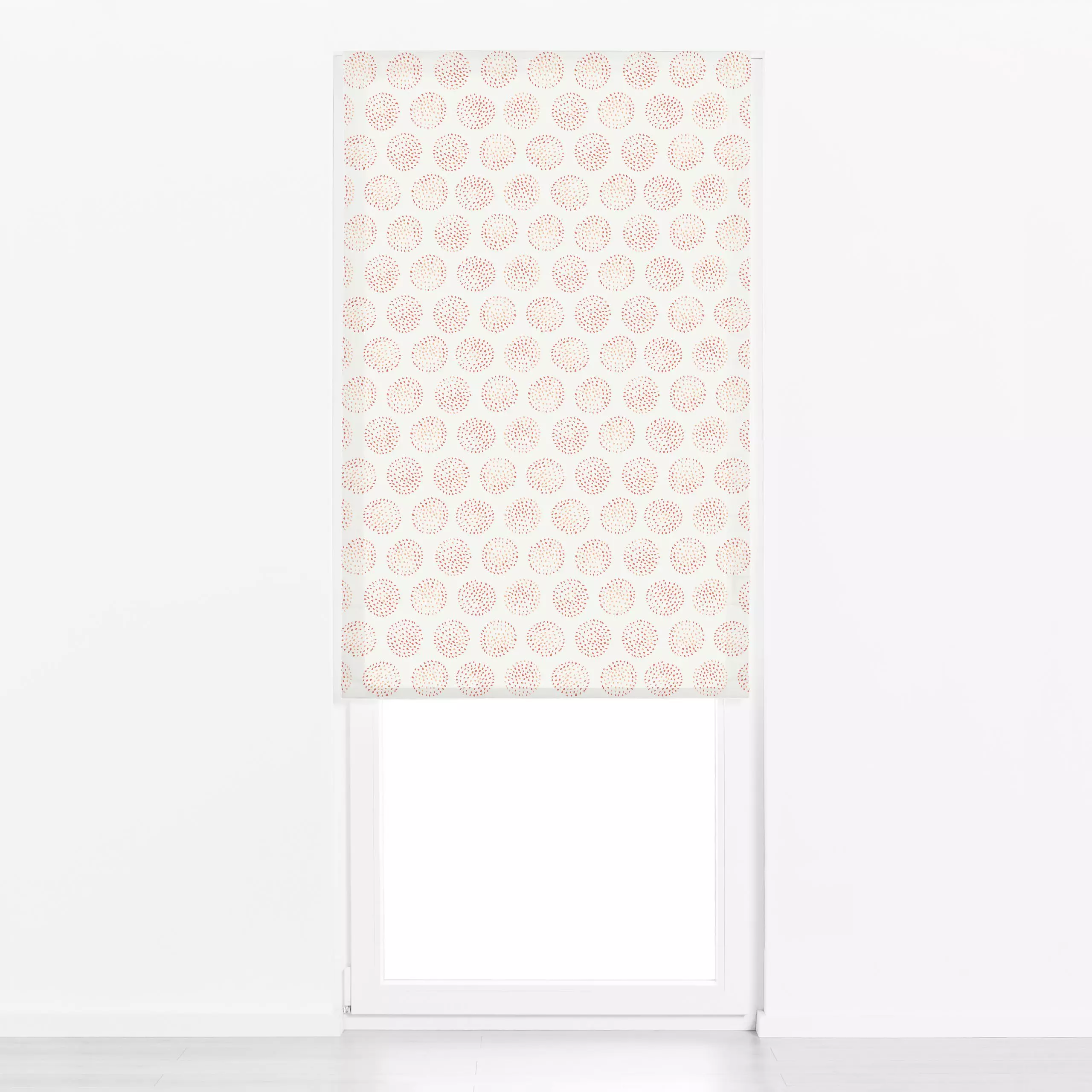 Raffrollo Erizo de Mar coral - Symbole & Muster - von „Katrin Graff"; Punkte, Meer, Meerestiere, Kreise, maritim, coastal, S...
