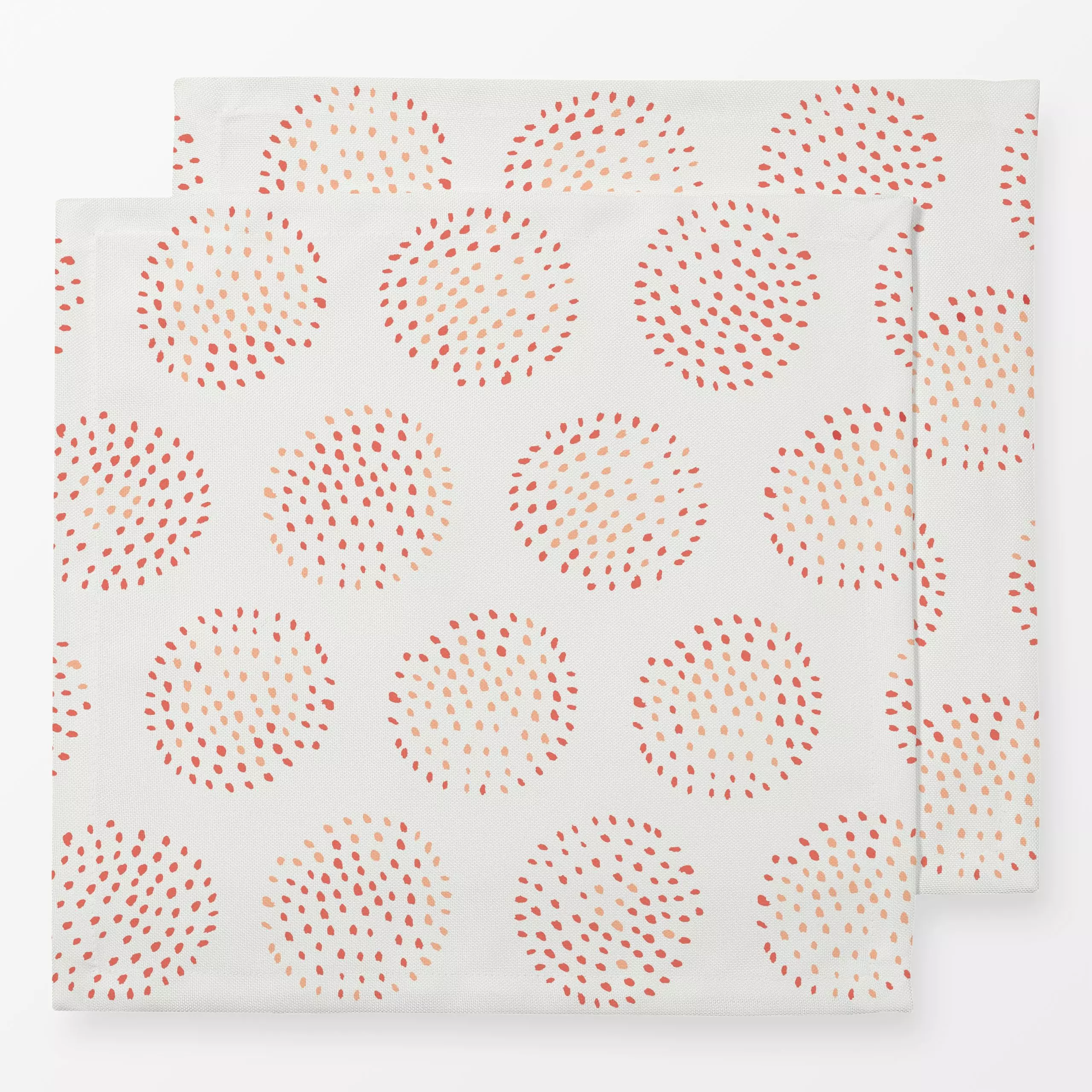 Servietten Erizo de Mar coral - Symbole & Muster - von „Katrin Graff"; Punkte, Meer, Meerestiere, Kreise, maritim, coastal, ...