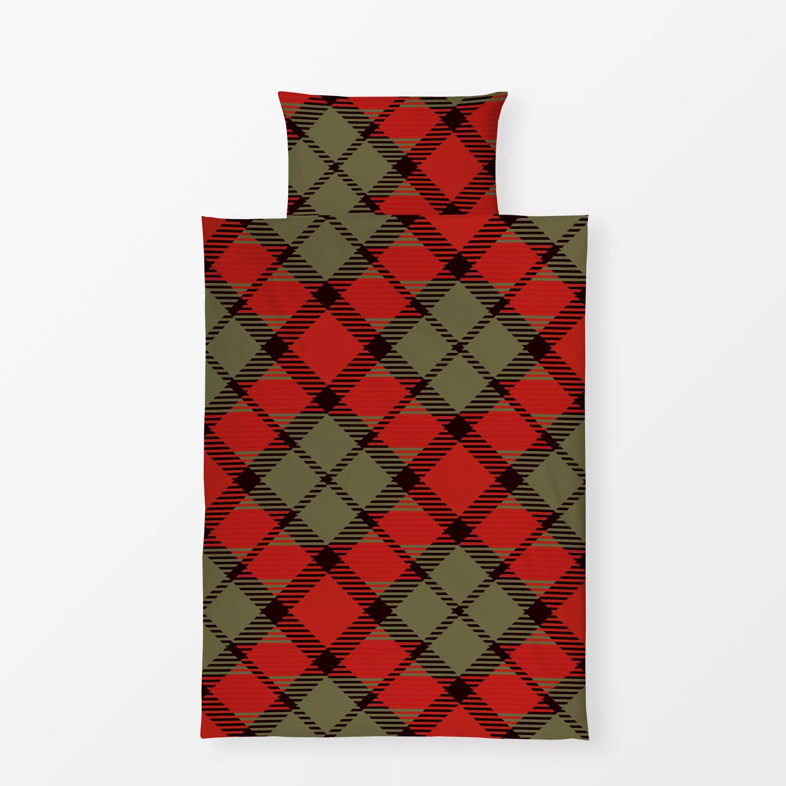 Bettwäsche Herbst Tartan - Herbst, Symbole & Muster, Retro & Vintage - von „Uta Naumann"; boho, vintage, Karo, Herbstdeko, K...