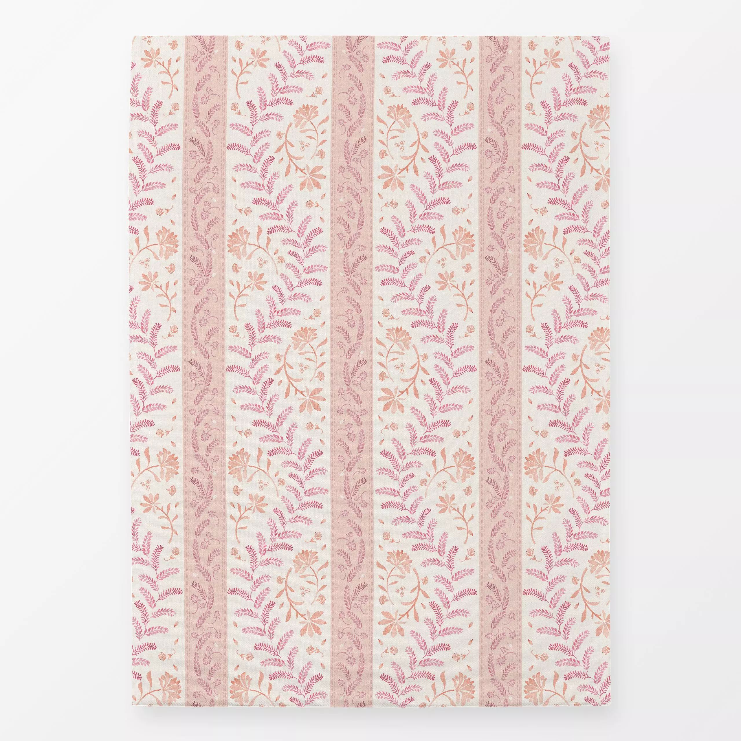 Geschirrtücher Cottage Florals Zigzag - Pink - Symbole & Muster - von „Bloomery Decor"; Aquarell, Streifen, floral, vintage,...