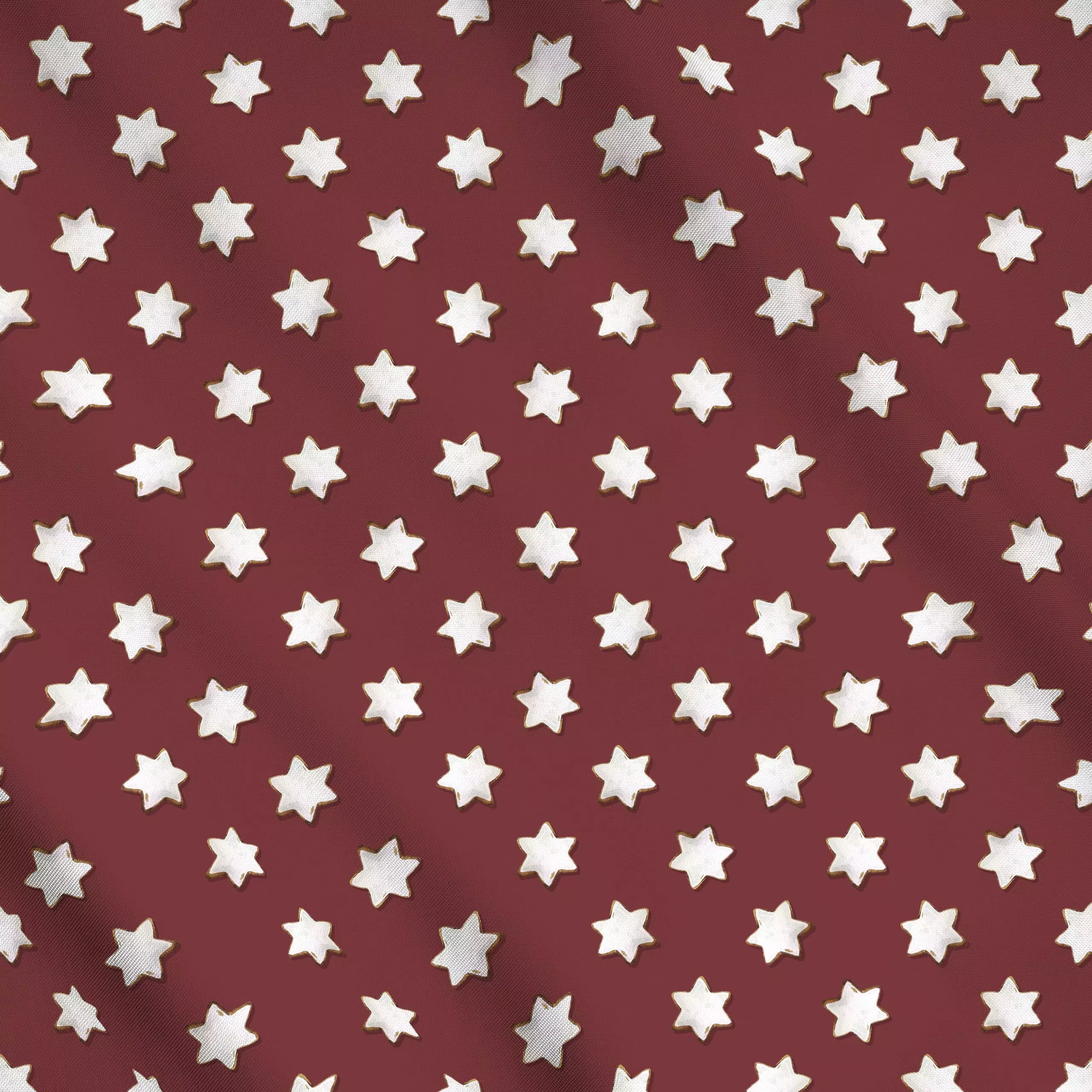 Meterware Zimtsterne Weihnachten rot - Weihnachten, Symbole & Muster, Küche, Essen & Trinken - von „Karen Menzenbach"; Kinde...