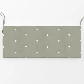 Bankauflage Kleine Herzen Salbei Shabby