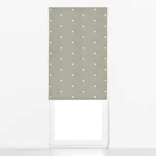 Raffrollo Kleine Herzen Salbei Shabby