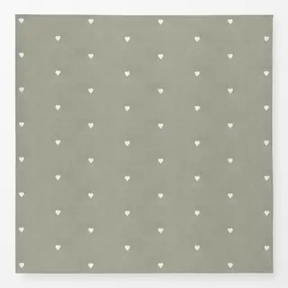 Tischdecke Kleine Herzen Salbei Shabby