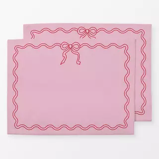 Tischset Tischset mit Schleife pink