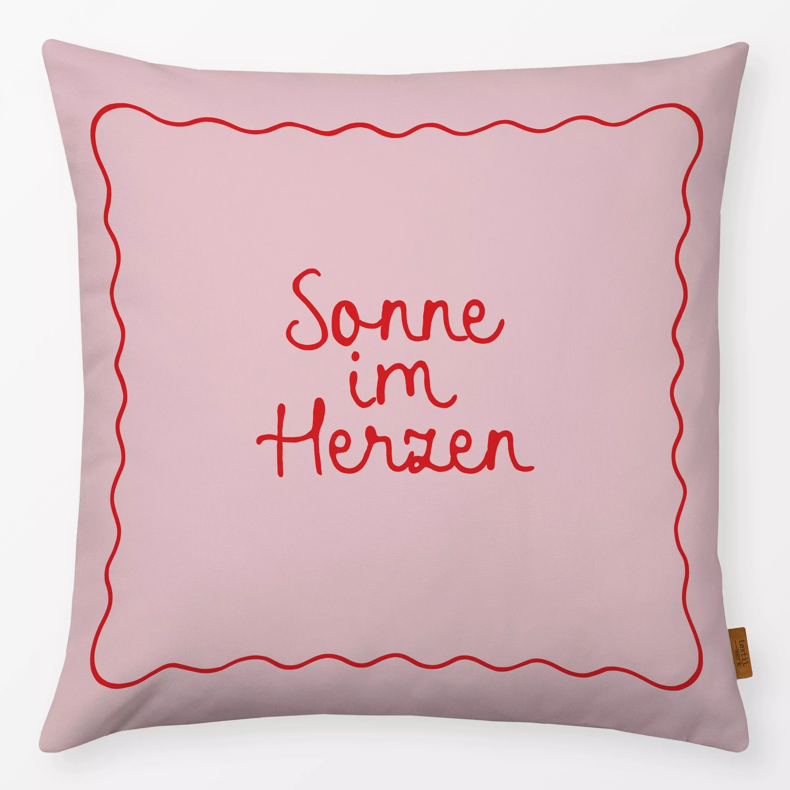 Kissen Sonne im Herzen - Liebe, Romantik & Pride, Sommer, Sprüche & Schriftzüge - von „Studio Kesse"