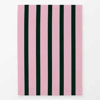Geschirrtücher Stripes dark green and pink