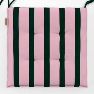 Sitzkissen Stripes dark green and pink