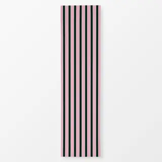 Tischläufer Stripes dark green and pink