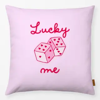 Kissen Lucky Me Würfel Pink