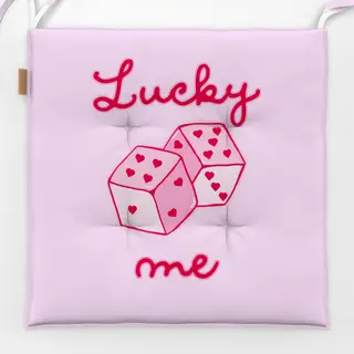 Sitzkissen Lucky Me Würfel Pink