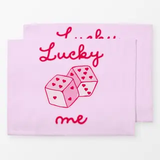 Tischset Lucky Me Würfel Pink