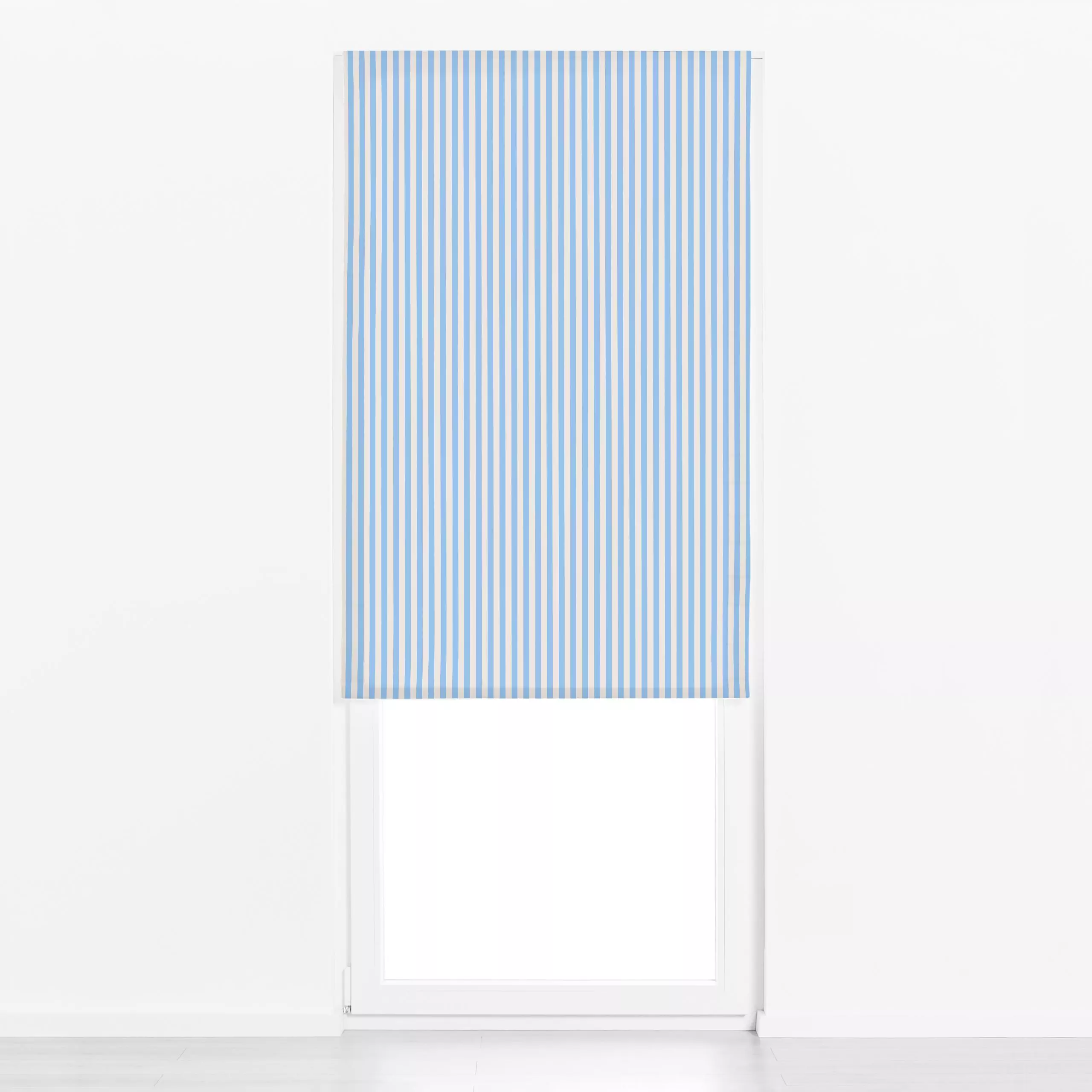 Raffrollo Stripes Babyblau - Frühling, Symbole & Muster - von „textilwerk"; Illustration, skandinavisch, beige, Ostern, mini...