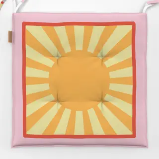 Sitzkissen Sonne rosa