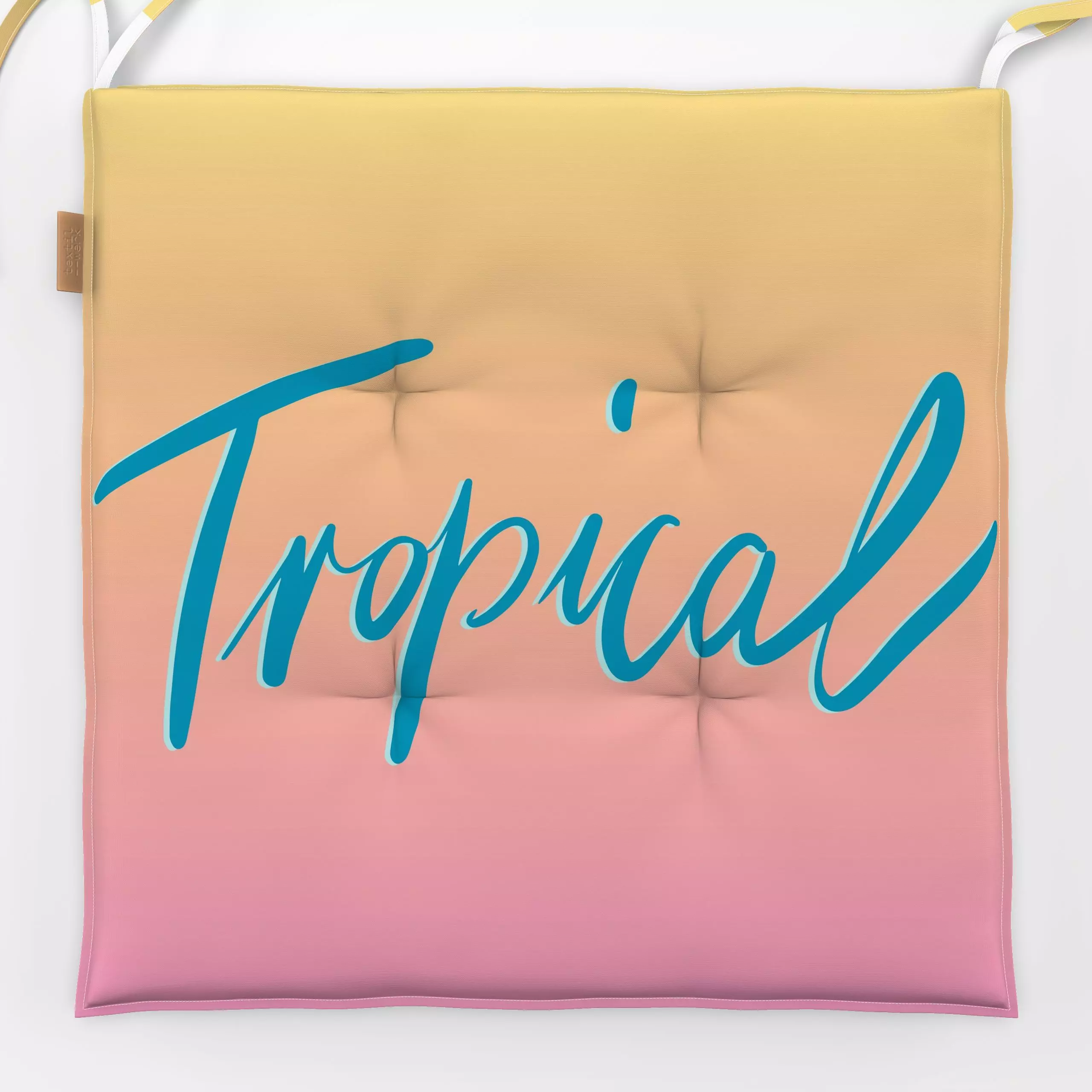 Sitzkissen Tropical - Sommer, Sprüche & Schriftzüge - von „Julia Schumacher"; tropisch, tropical, exotisch, Beach, dream, Ha...