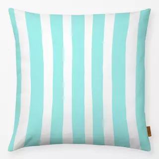 Kissen Vertical Stripes Teal White