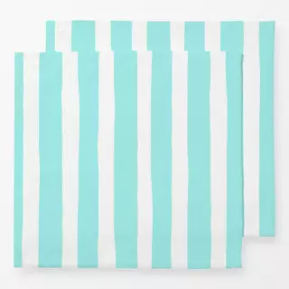 Servietten Vertical Stripes Teal White