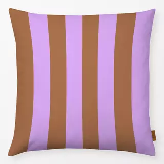 Kissen Streifen lila braun