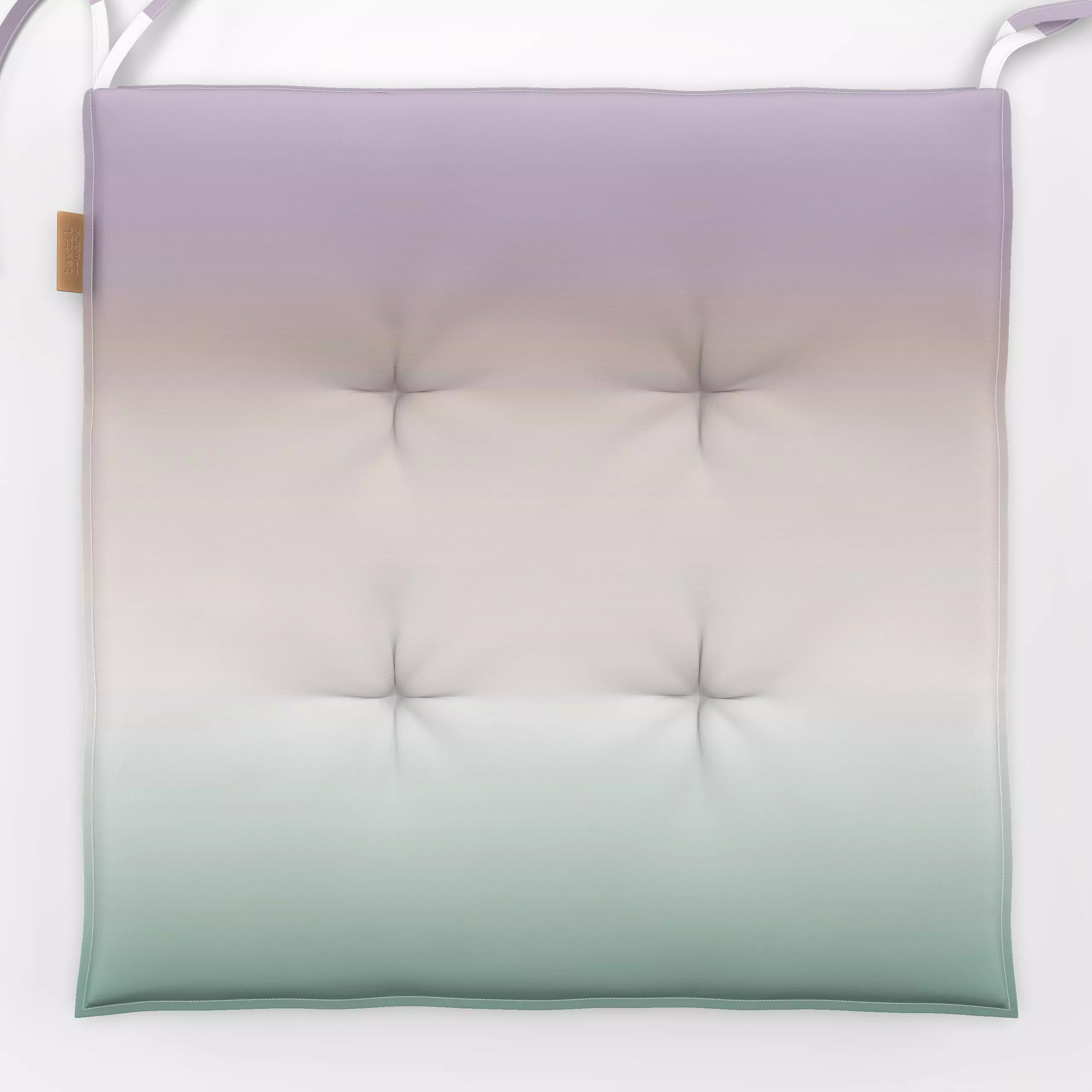Sitzkissen DipDye Pastell 1 - Symbole & Muster - von „Heyduda"; Wasserfarben, mint, Pastell, Farbverlauf, stylisch, dipdye, ...