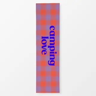 Tischläufer Gingham Camping Lover Lila