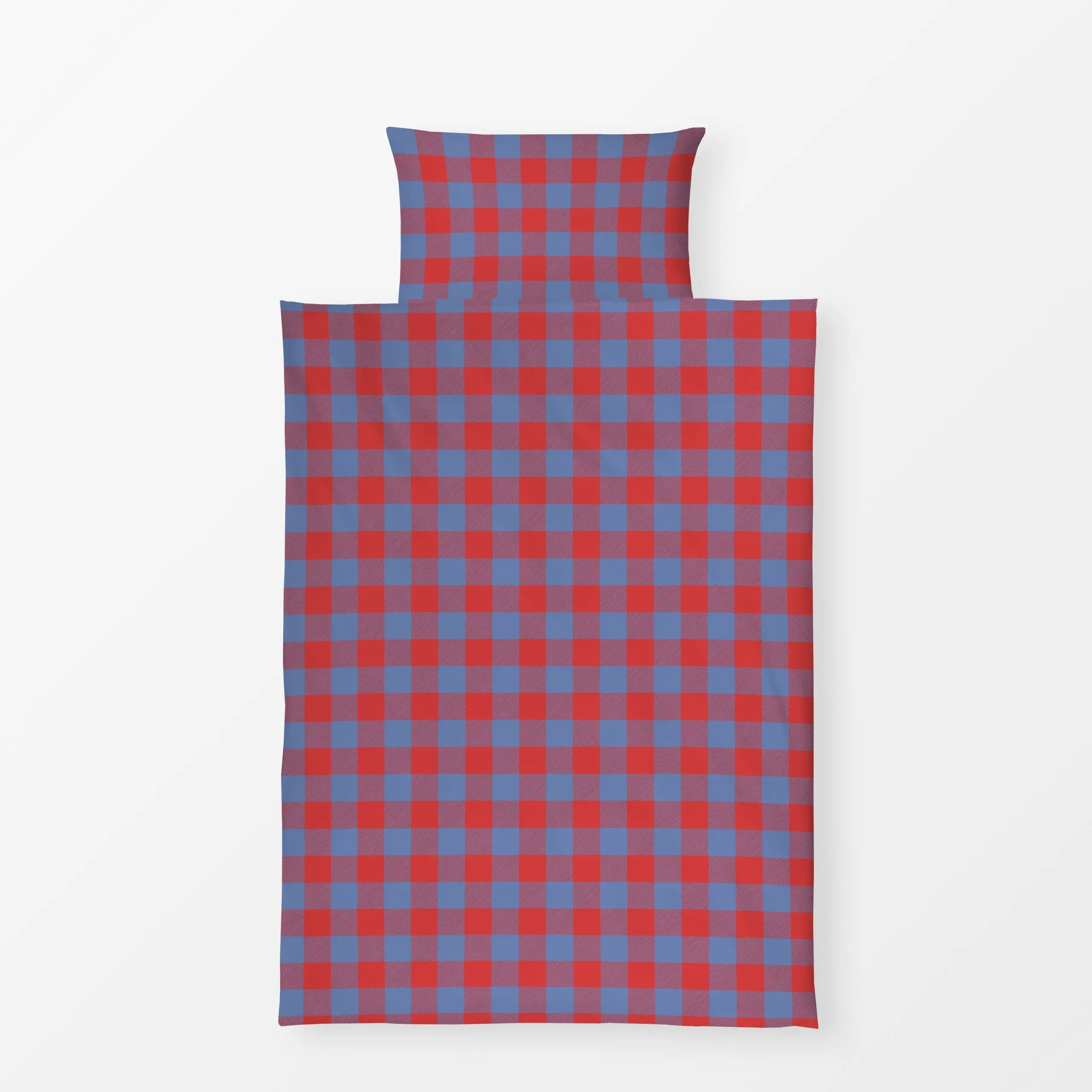 Bettwäsche Modern Gingham Rot - Symbole & Muster - von „Studio ROSAGRAU"; Muster, Retro, blau, Karo, rot, outdoor, kariert, ...