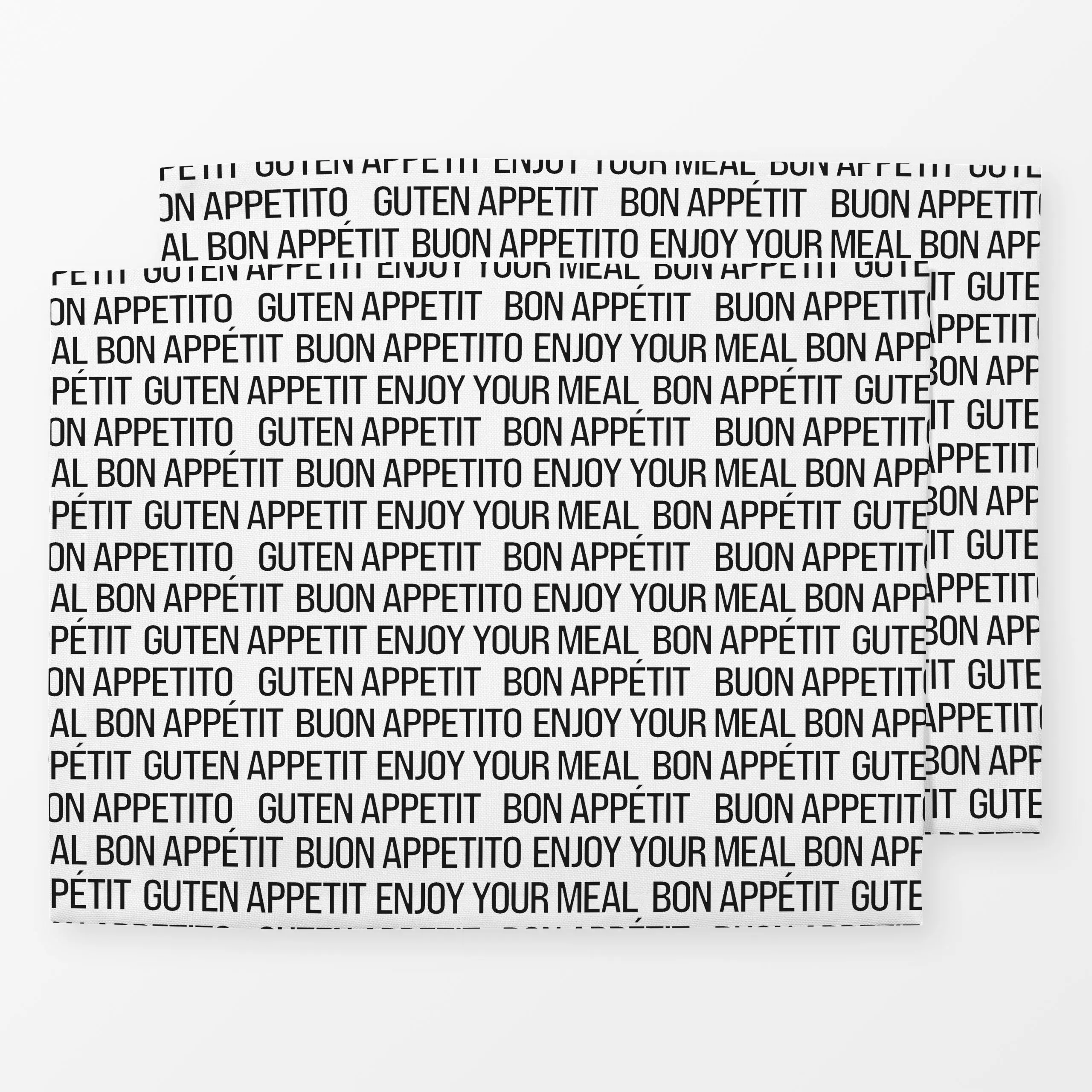 Tischset Bon Appétit & Enjoy Your Meal, Spruch, Essen & Trinken, von Studio Kesse x sweetlivinginterior