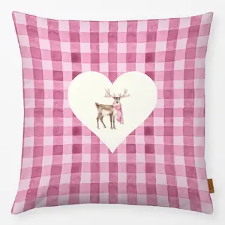 Kissen AlpenChic Hirsch im Herz
