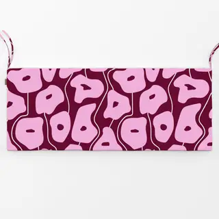 Bankauflage Poppy Pattern Bordeaux
