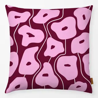 Kissen Poppy Pattern Bordeaux