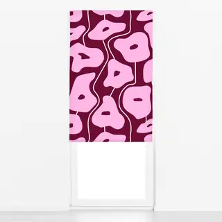 Raffrollo Poppy Pattern Bordeaux
