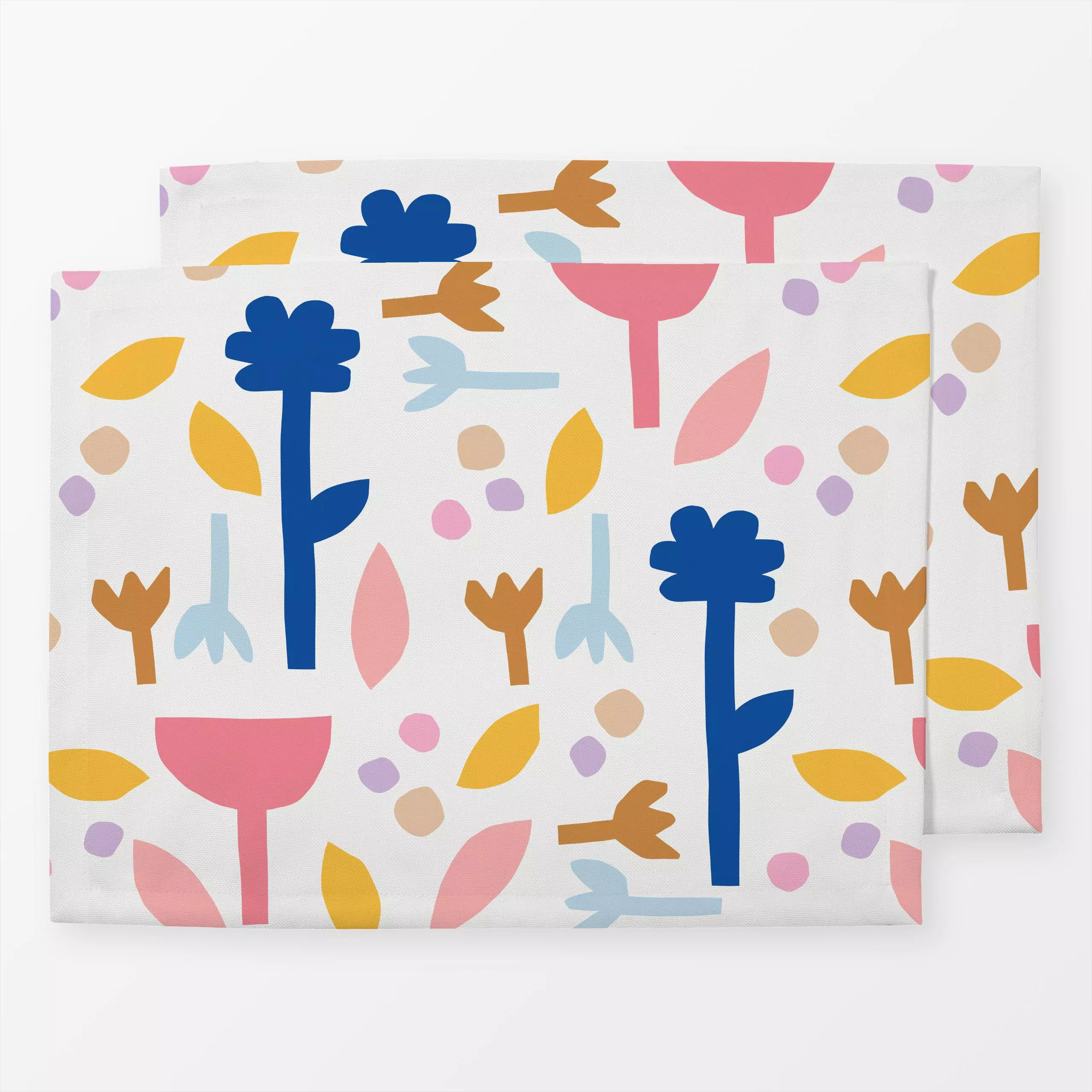 Tischset Colorful Garden of Shapes, Blumen, Frühling, von Lisa Jasmin Bauer