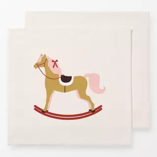 Servietten Rocking Horse for Christmas