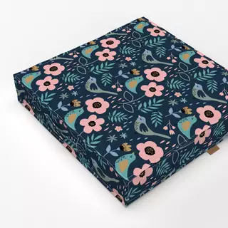 Bodenkissen Flowerbirds blue