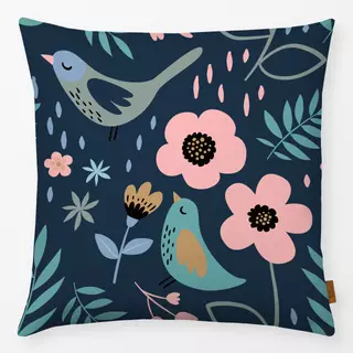 Kissen Flowerbirds blue