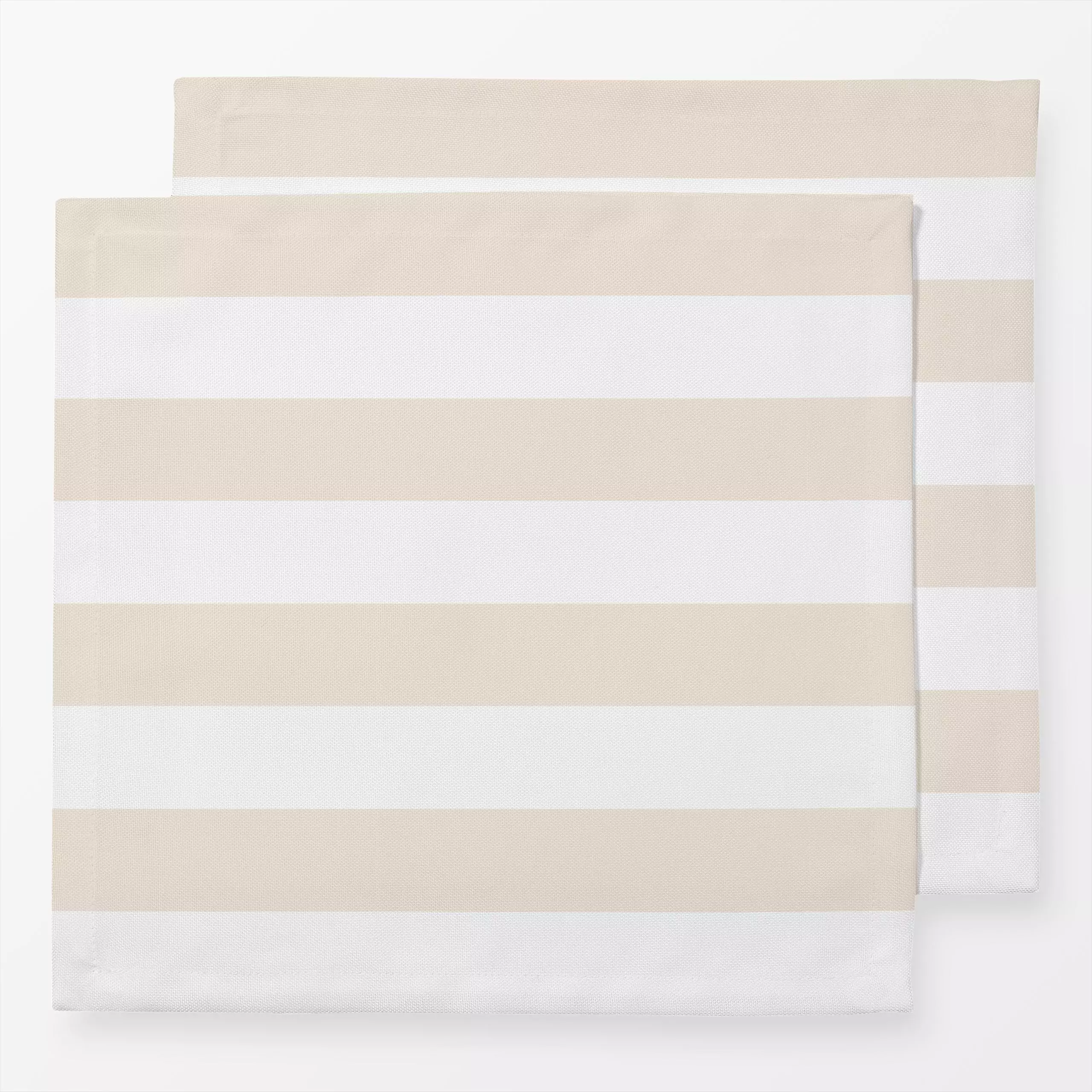Servietten Breite Streifen Beige - Sommer, Symbole & Muster - von „Anna Petersen"; Muster, minimal, Streifen, skandinavisch,...