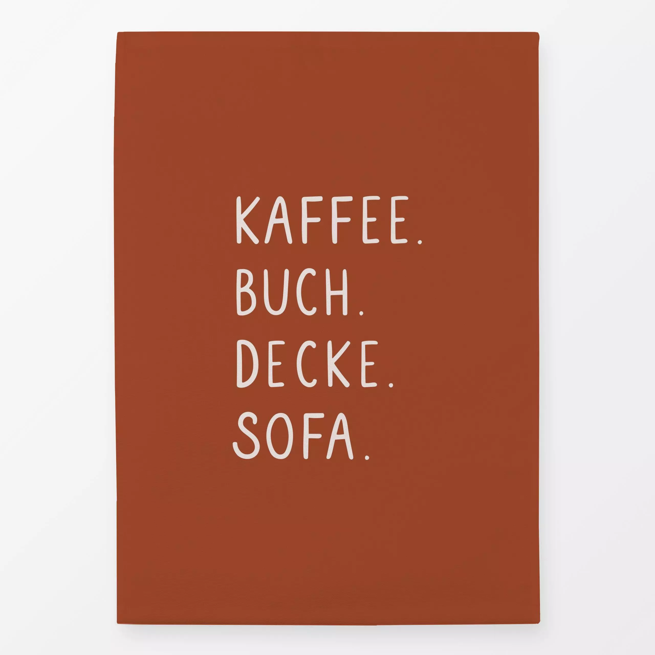 Geschirrtücher Kaffee Buch Decke Sofa Braun - Herbst, Sprüche & Schriftzüge, Winter - von „Kathrin Woo"; Kaffee, modern, win...