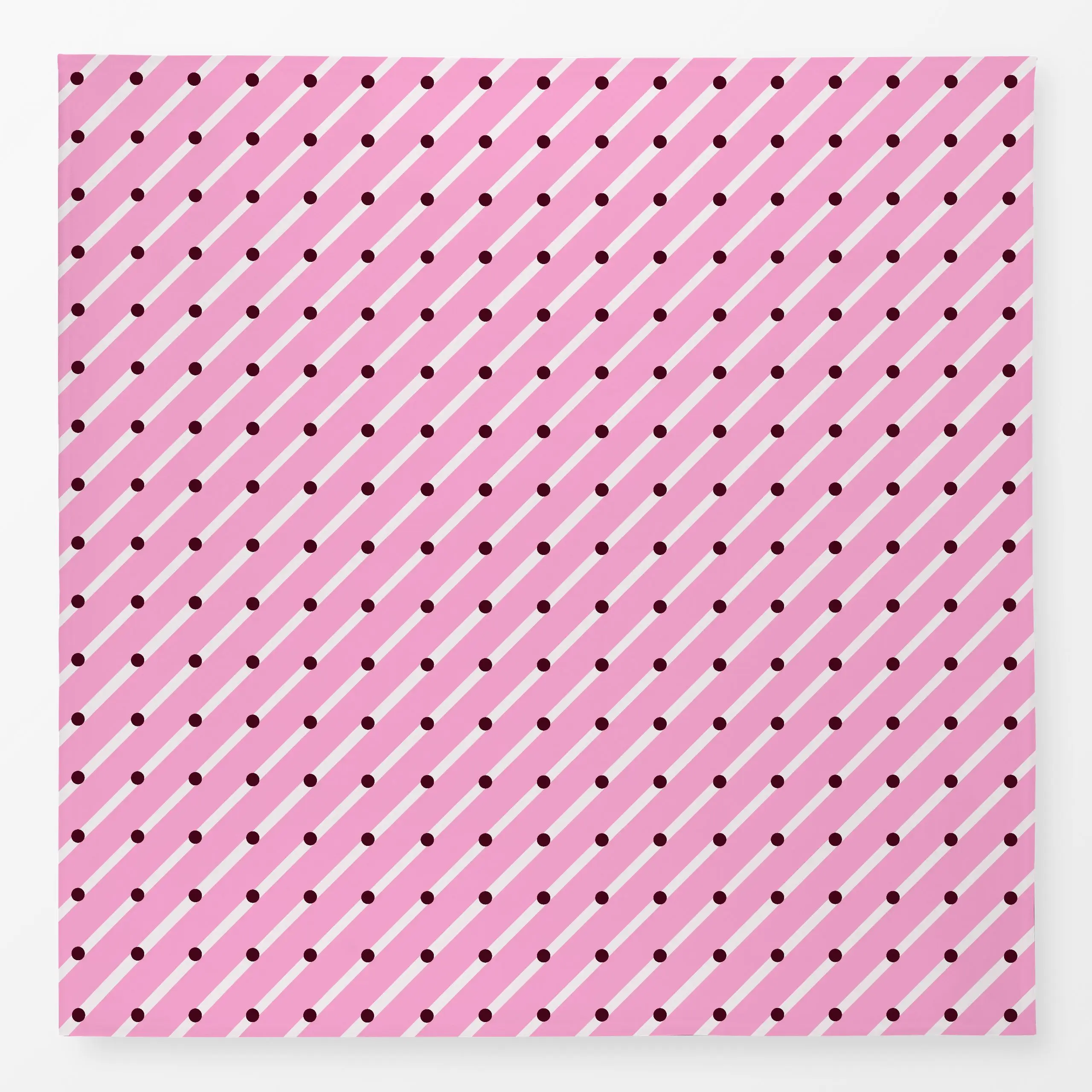 Tischdecke Diagonale & Punkte Pink, gemustert, von Sophie Augustin Illustration