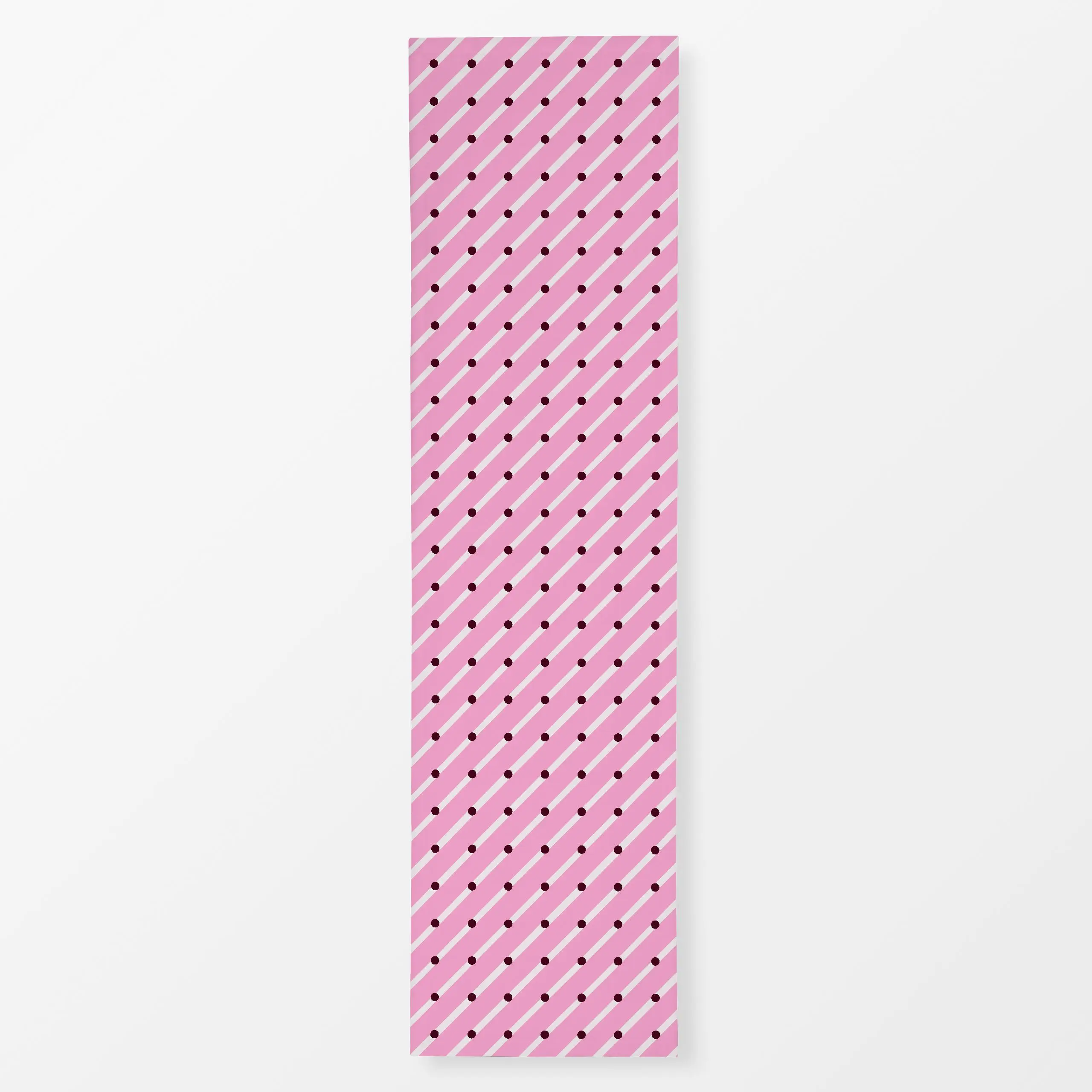 Tischläufer Diagonale & Punkte Pink, gemustert, von Sophie Augustin Illustration