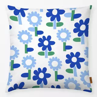 Kissen Gartenblumen Blau