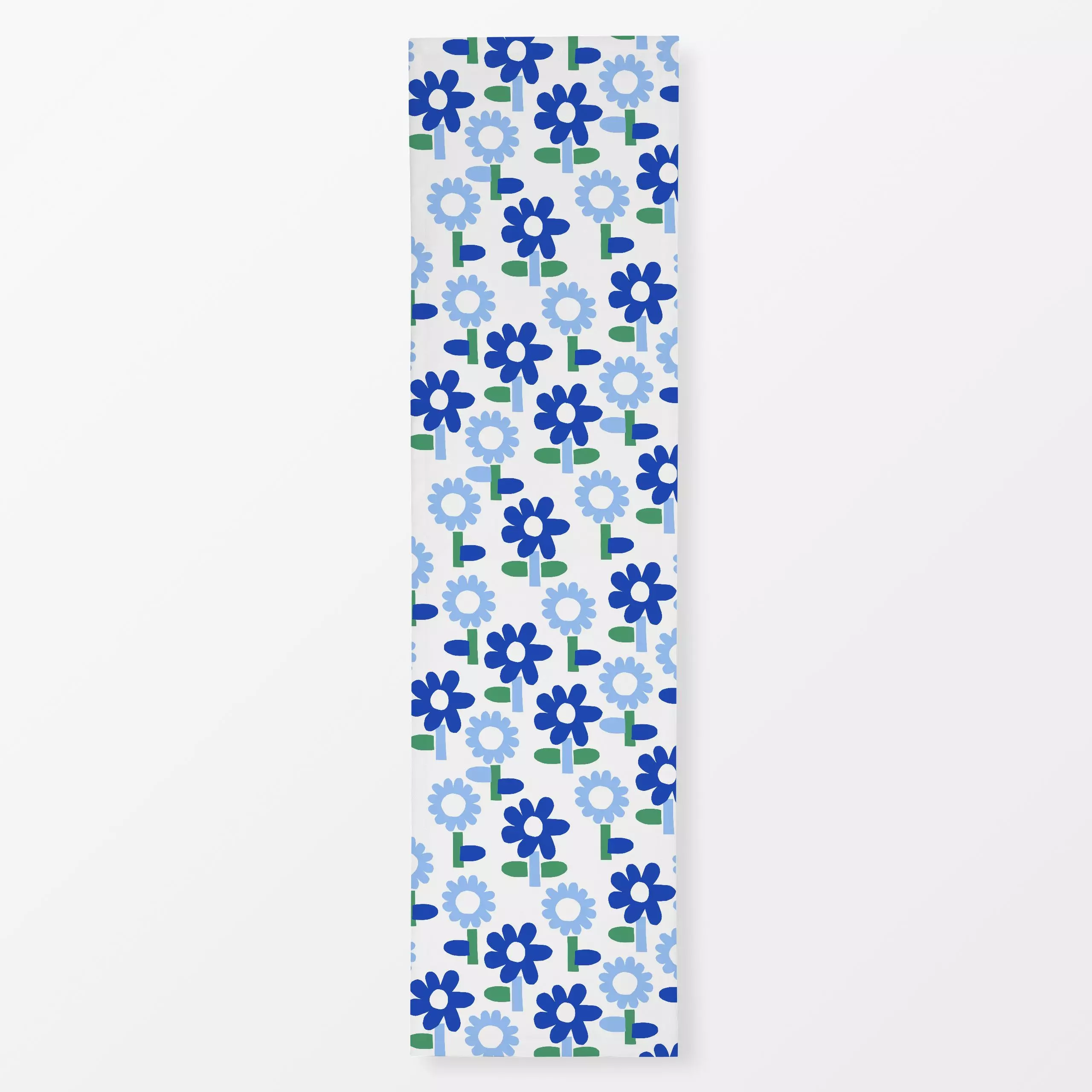 Tischläufer Gartenblumen Blau - Blumen & Florales, Frühling, Symbole & Muster - von „Lisa Jasmin Bauer"; Blumen, Sommerblume...