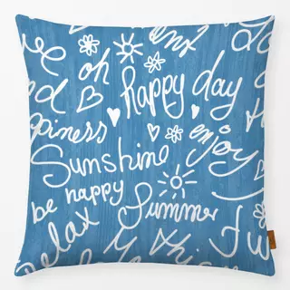 Kissen Summer Sunshine blue white
