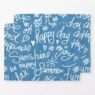 Tischset Summer Sunshine blue white