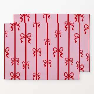 Tischset Christmas Stripes and Bows
