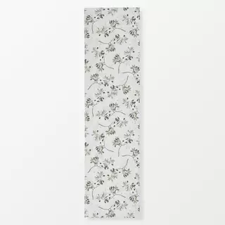 Tischläufer Schwarze Oliven Zweige grau