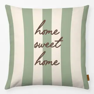 Kissen home sweet home Schilfgrün