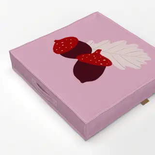 Bodenkissen Eicheln Rosa