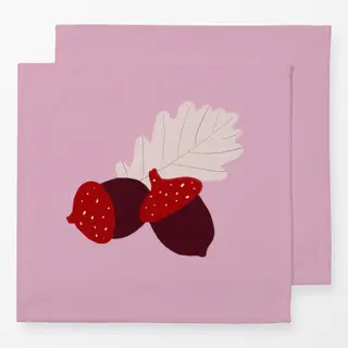 Servietten Eicheln Rosa