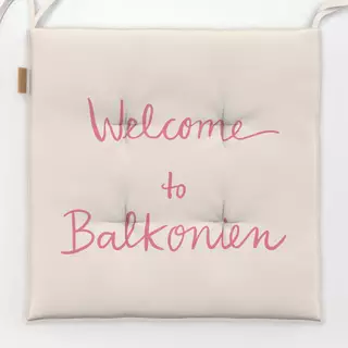 Sitzkissen Welcome To Balkonien beige